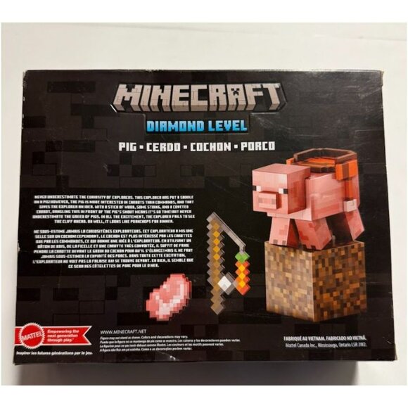 Mattel Minecraft Diamond Level Pig Action Figure 5.5″ Collector Figure - Picture 3 of 4